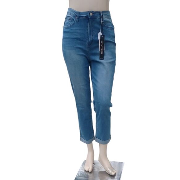 6776.Nanette Lepore High Rise Straight Leg Jeans Size 14, W34" 25"Inseam 12"Rise - Picture 13 of 14